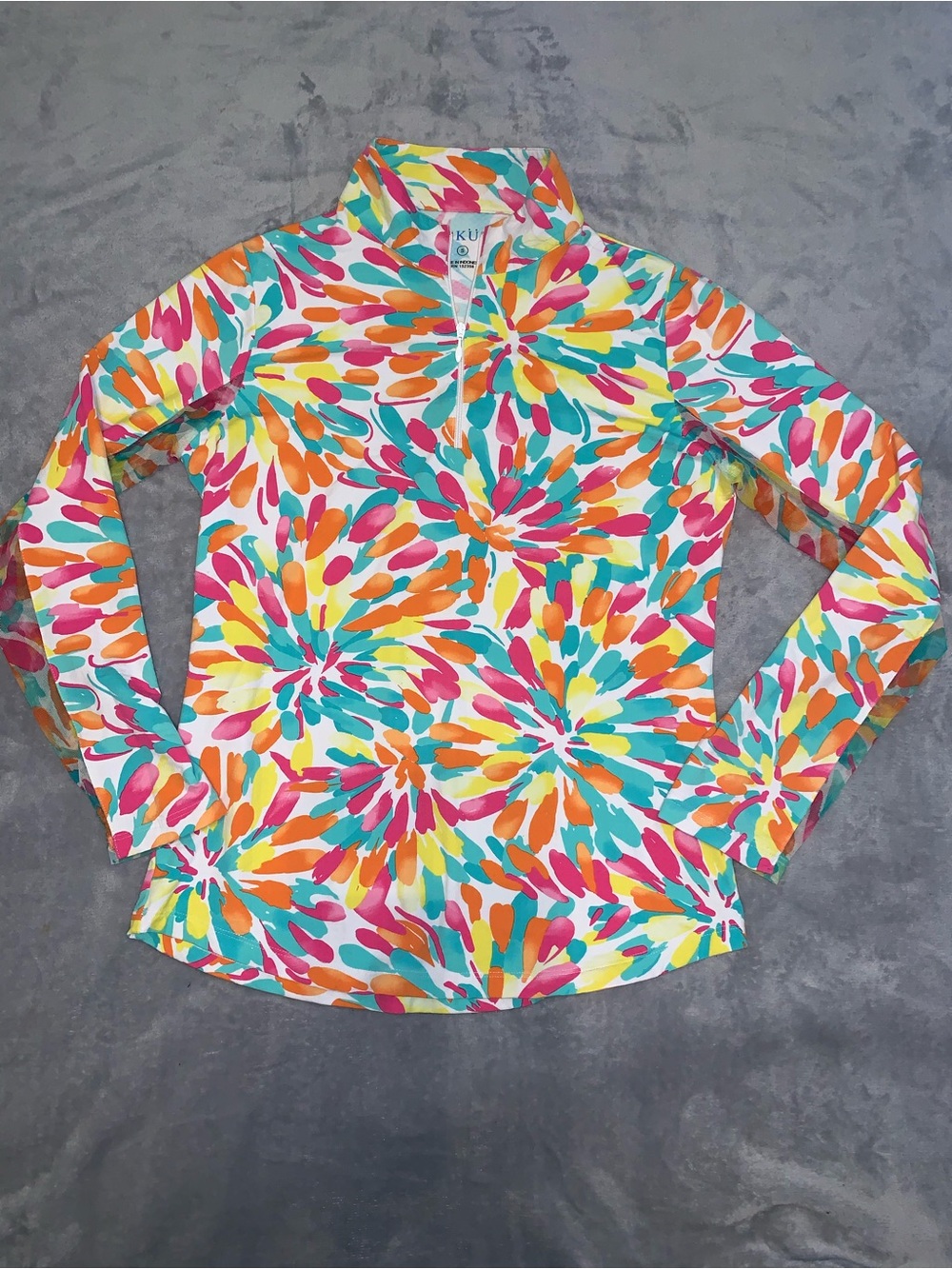 EUC! IBKUL Long Sleeve Mock Neck Top size S